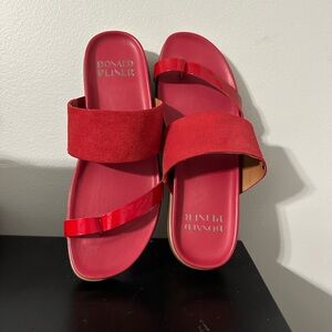 Donald J. Pliner Red Double Strap Sandals